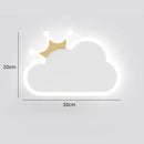 GobekUsa Children's Room Crown Clouds Rocket Planet Night Light Bedside Lamp