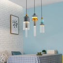 GobekUsa Children's Room Glass Pendant Light Bedrooms Bedside Chandelier Metal Dining Table Lamp