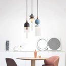 GobekUsa Children's Room Glass Pendant Light Bedrooms Bedside Chandelier Metal Dining Table Lamp