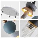 GobekUsa Children's Room Glass Pendant Light Bedrooms Bedside Chandelier Metal Dining Table Lamp