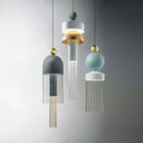GobekUsa Children's Room Glass Pendant Light Bedrooms Bedside Chandelier Metal Dining Table Lamp