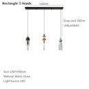 GobekUsa Children's Room Glass Pendant Light Bedrooms Bedside Chandelier Metal Dining Table Lamp