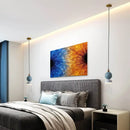 GobekUsa Children's Room Glass Pendant Light Bedrooms Bedside Chandelier Metal Dining Table Lamp