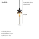 GobekUsa Children's Room Glass Pendant Light Bedrooms Bedside Chandelier Metal Dining Table Lamp