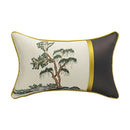 GobekUsa Chinese Ancient Art Chinoiserie Landscape Embroidered Lumbar Pillow Cover