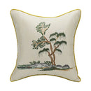 GobekUsa Chinese Ancient Art Chinoiserie Landscape Embroidered Lumbar Pillow Cover