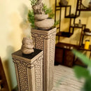 GobekUsa Chinese Antique Coin Stake Display Column for Garden and Living Room Décor