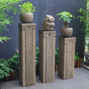 GobekUsa Chinese Antique Coin Stake Display Column for Garden and Living Room Décor