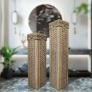 GobekUsa Chinese Antique Coin Stake Display Column for Garden and Living Room Décor