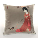 GobekUsa Chinese Beauty Girl Luxury Cushion Cover for Living Room Sofa