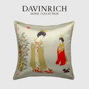 GobekUsa Chinese Beauty Girl Luxury Cushion Cover for Living Room Sofa