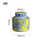 GobekUsa Chinese Blue White Porcelain General's Jar Flower Vase Home Decoration