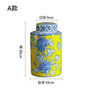 GobekUsa Chinese Blue White Porcelain General's Jar Flower Vase Home Decoration