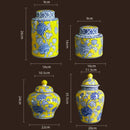 GobekUsa Chinese Blue White Porcelain General's Jar Flower Vase Home Decoration