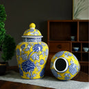 GobekUsa Chinese Blue White Porcelain General's Jar Flower Vase Home Decoration