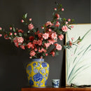 GobekUsa Chinese Blue White Porcelain General's Jar Flower Vase Home Decoration