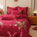 GobekUsa Chinese Butterfly Flowers Embroidery Wedding Bedding Set - 1000TC Cotton