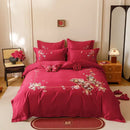 GobekUsa Chinese Butterfly Flowers Embroidery Wedding Bedding Set - 1000TC Cotton