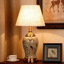 GobekUsa Chinese Ceramic Table Lamp for Living Room, Bedroom, and Study Room