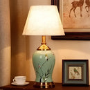 GobekUsa Chinese Ceramic Table Lamp for Living Room, Bedroom, and Study Room