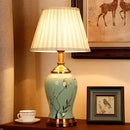 GobekUsa Chinese Ceramic Table Lamp for Living Room, Bedroom, and Study Room