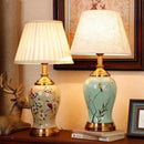 GobekUsa Chinese Ceramic Table Lamp for Living Room, Bedroom, and Study Room