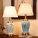 GobekUsa Chinese Ceramic Table Lamp for Living Room, Bedroom, and Study Room