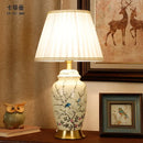 GobekUsa Chinese Ceramic Table Lamp: Hand-Painted Retro Style for Living Room, Bedroom, or Villa
