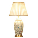 GobekUsa Chinese Ceramic Table Lamp: Hand-Painted Retro Style for Living Room, Bedroom, or Villa