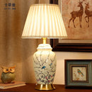 GobekUsa Chinese Ceramic Table Lamp: Hand-Painted Retro Style for Living Room, Bedroom, or Villa