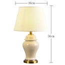 GobekUsa Chinese Ceramic Table Lamps Living Room Bedroom E27 Bulb Bedside Home Decor