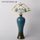 GobekUsa Chinese Ceramic Vase: Light Luxury Living Room Decor Shelf Accent