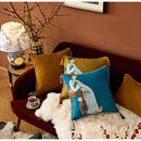 GobekUsa Chinese Classical Women Print Cushion Cover with Tassels