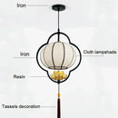 GobekUsa Chinese Cloth Chandelier: Elegant Tea House & Bedroom Lantern for Dining Room
