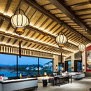 GobekUsa Chinese Cloth Chandelier: Elegant Tea House & Bedroom Lantern for Dining Room