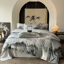 GobekUsa Chinese Digital Printing Bedding Set - Soft, Washed, Skin-Friendly Duvet Cover Kit
