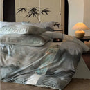 GobekUsa Chinese Digital Printing Bedding Set - Soft, Washed, Skin-Friendly Duvet Cover Kit