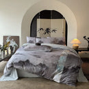 GobekUsa Chinese Digital Printing Bedding Set - Soft, Washed, Skin-Friendly Duvet Cover Kit