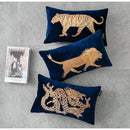 GobekUsa Chinese Dragon Embroidery Lumbar Pillow Cover Gold