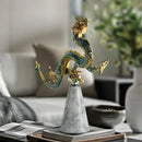 GobekUsa Chinese Dragon Phoenix Decor for Wine Cabinet Porch Study, Modern Home Gift
