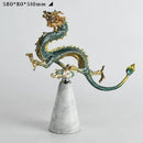 GobekUsa Chinese Dragon Phoenix Decor for Wine Cabinet Porch Study, Modern Home Gift