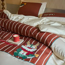 GobekUsa Chinese Embroidered Cotton Bedding Set: King Size Duvet Cover, Sheet, Quilt Cover