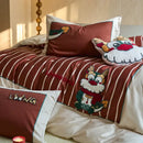 GobekUsa Chinese Embroidered Cotton Bedding Set: King Size Duvet Cover, Sheet, Quilt Cover