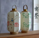 GobekUsa Chinese Fabric Desk Lamp: Antique Handheld Palace Lantern, Ancient Style Atmosphere Light