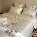 GobekUsa Chinese Floral Embroidery Lyocell Cotton Bedding Set with Silky Softness