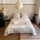GobekUsa Chinese Floral Embroidery Lyocell Cotton Bedding Set with Silky Softness