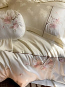GobekUsa Chinese Floral Embroidery Lyocell Cotton Bedding Set with Silky Softness