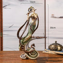 GobekUsa Chinese Goddess Fairy Sculpture Musical Instrument Home Decor Figurine