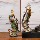 GobekUsa Chinese Goddess Fairy Sculpture Musical Instrument Home Decor Figurine