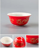 Vintage black and gold dragon tea cup kitchen porcelain set by Decorbites